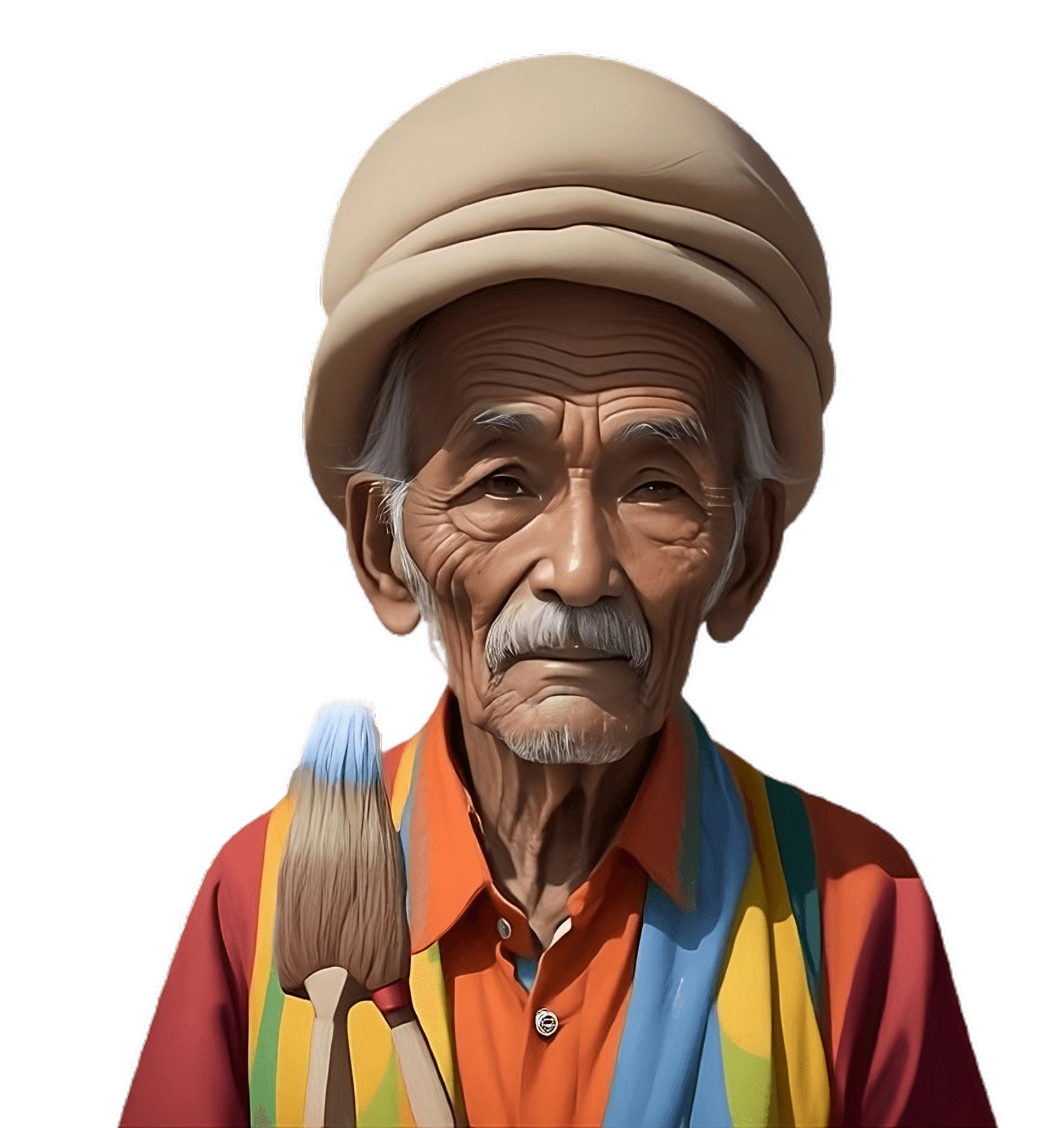Painting of an old man